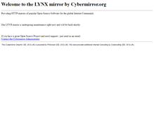 Tablet Screenshot of lynx.cybermirror.org