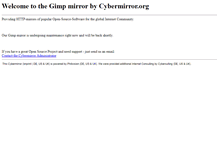 Tablet Screenshot of gimp.cybermirror.org