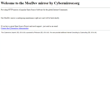 Tablet Screenshot of mozdev.cybermirror.org